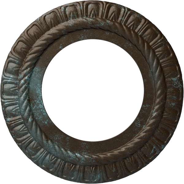 Ekena Millwork Claremont Ceiling Medallion (Canopies up to 7"), 10 5/8"OD x 5 3/4"ID x 1/2"P, Bronze Blue Patina CM10CLBBS - main